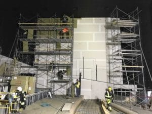 workers construction scaffold